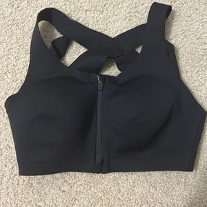 Black zip up Lululemon bra